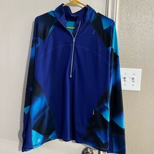 Athleta "Running Wild" 1/2 Zip Pullover Jacket - Blue - Women's (Size XL) USED